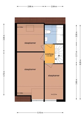 Floorplan - S. Abrahamsestraat 18, 4194 RE Meteren